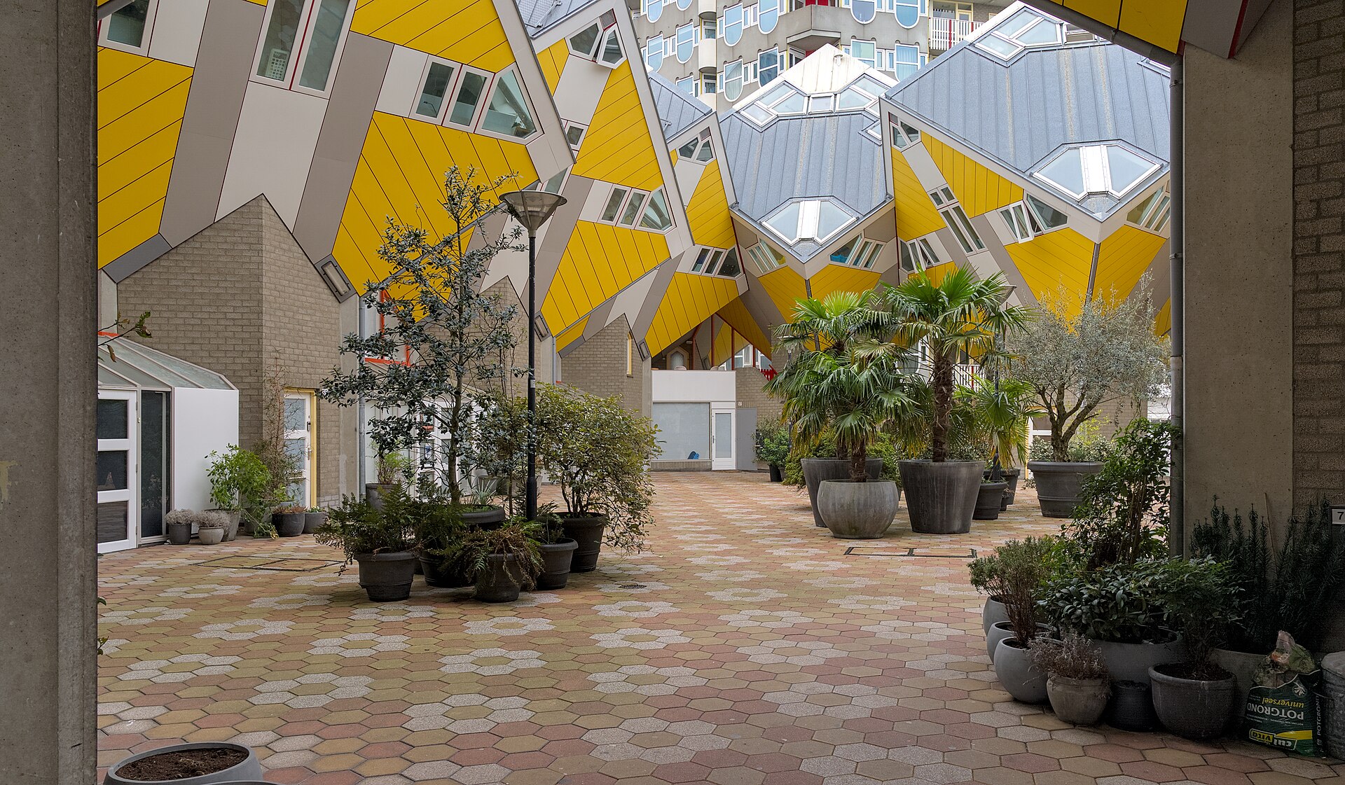 Casas cubo amarelas de Rotterdam