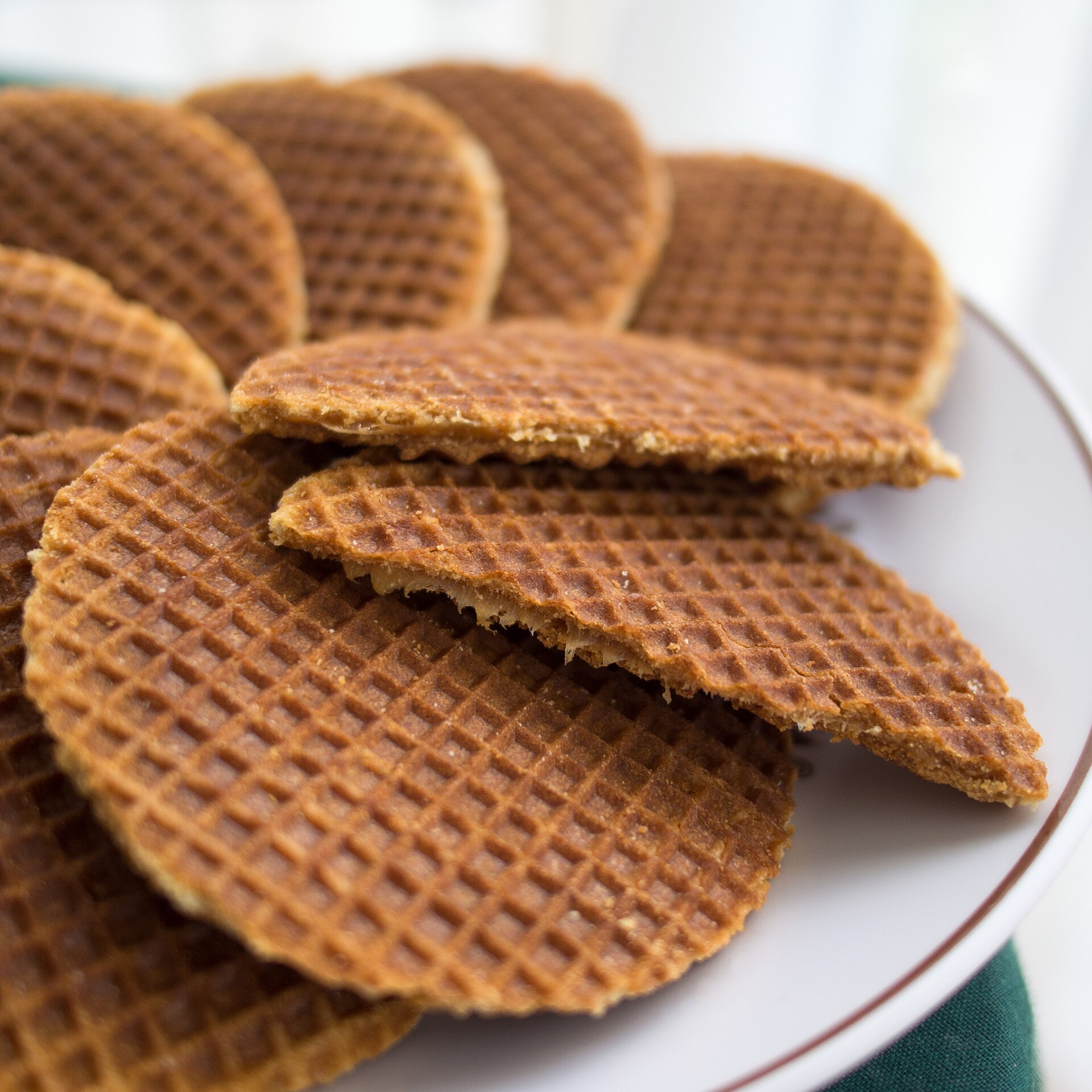 Stroopwafels empilhados